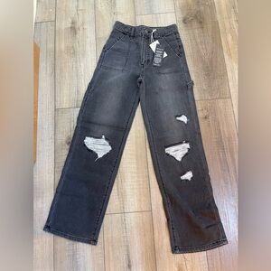 Katie J NYC Black Distressed Jeans